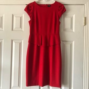 J. Crew Factory Red Cap sleeved dress